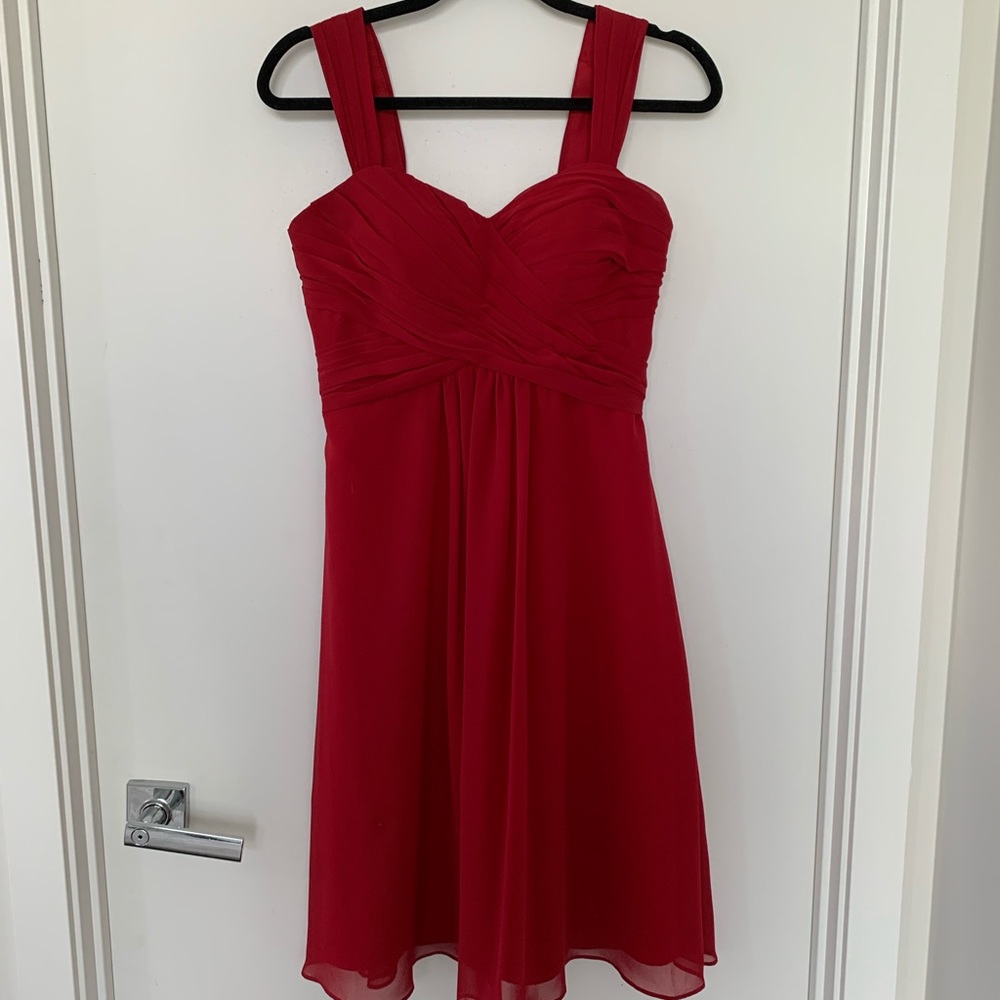 Bill Levkoff red dress